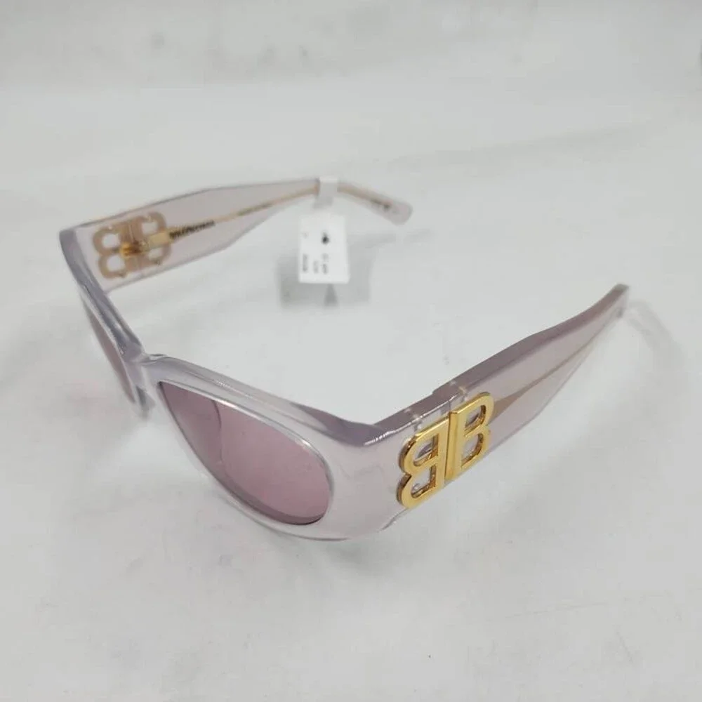 Balenciaga Asian Fit Sunglasses Women's 55 Transparent White - Picture 6 of 15